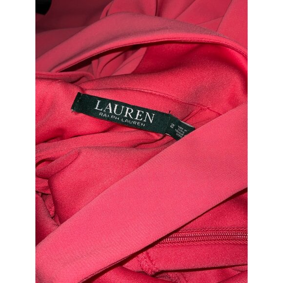 *LAUREN RALPH LAUREN Gown Sleeveless Keyhole Neckline Back Cutouts Maxi Dress 2 - Picture 3 of 14